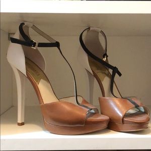 Michael Kors heel sandals, multi toned